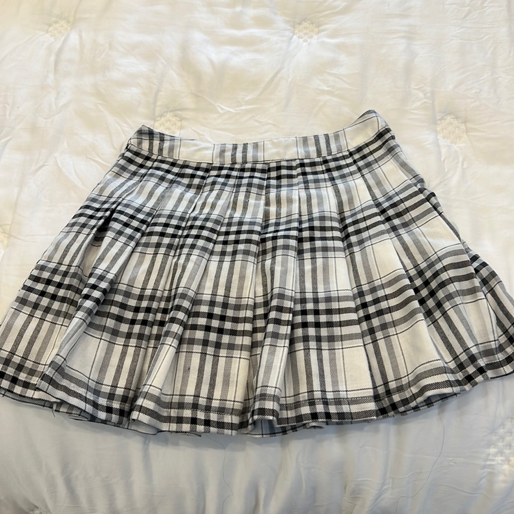 Forever 21 plaid shirt skirt